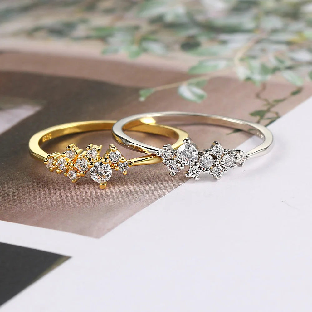 Dainty Midi CZ Stackable Rings