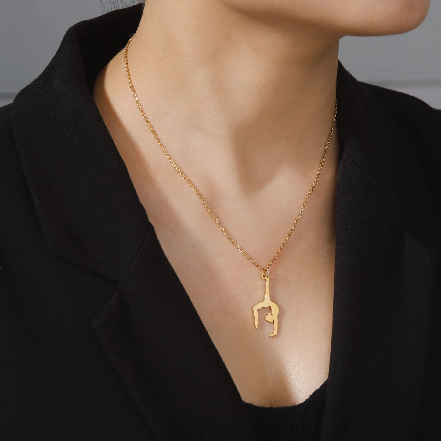 Gymnastic Cheerleading Pendant Necklace