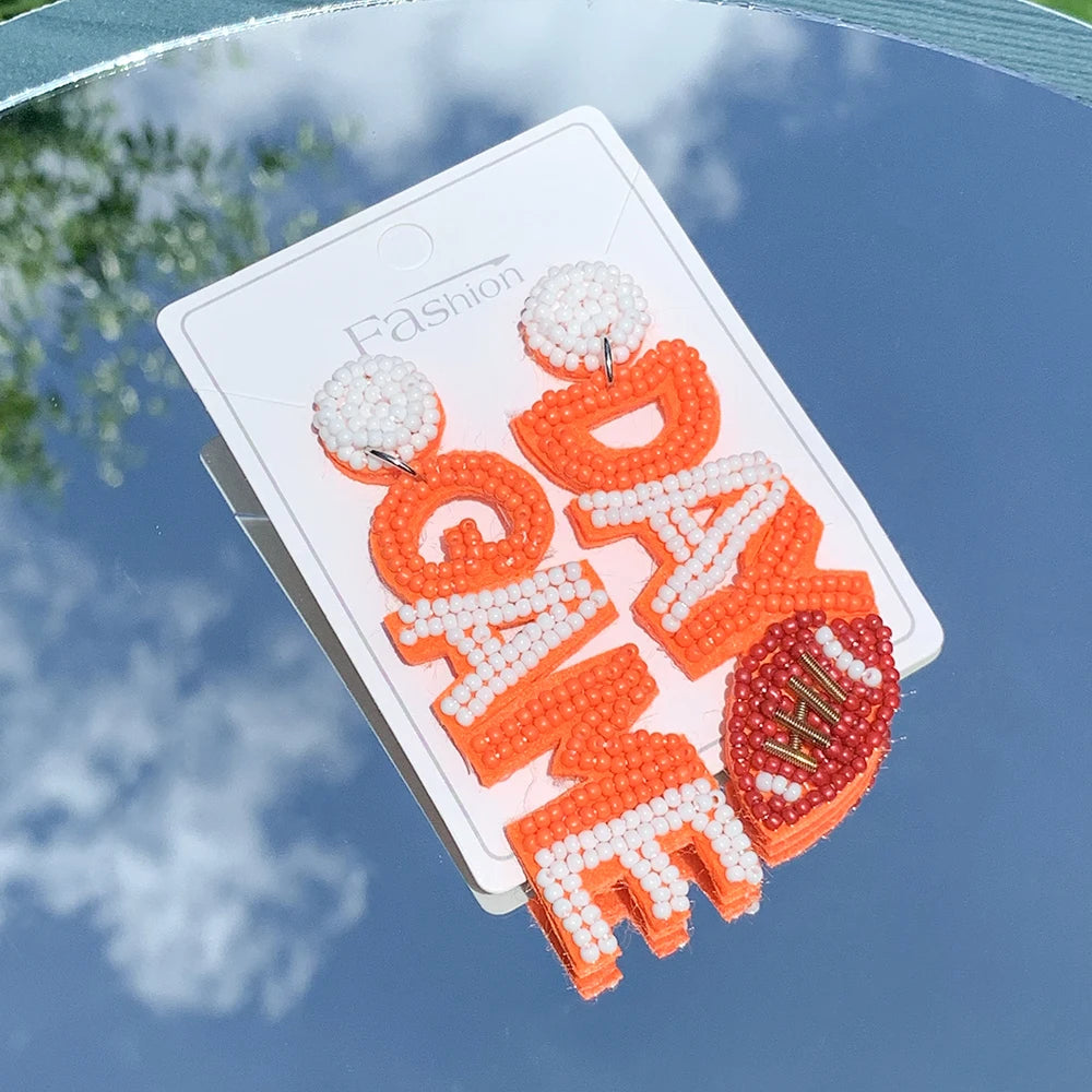 Beaded Gameday Earrings