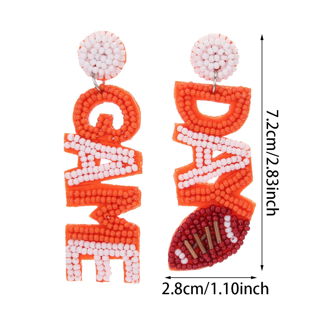 Beaded Gameday Earrings