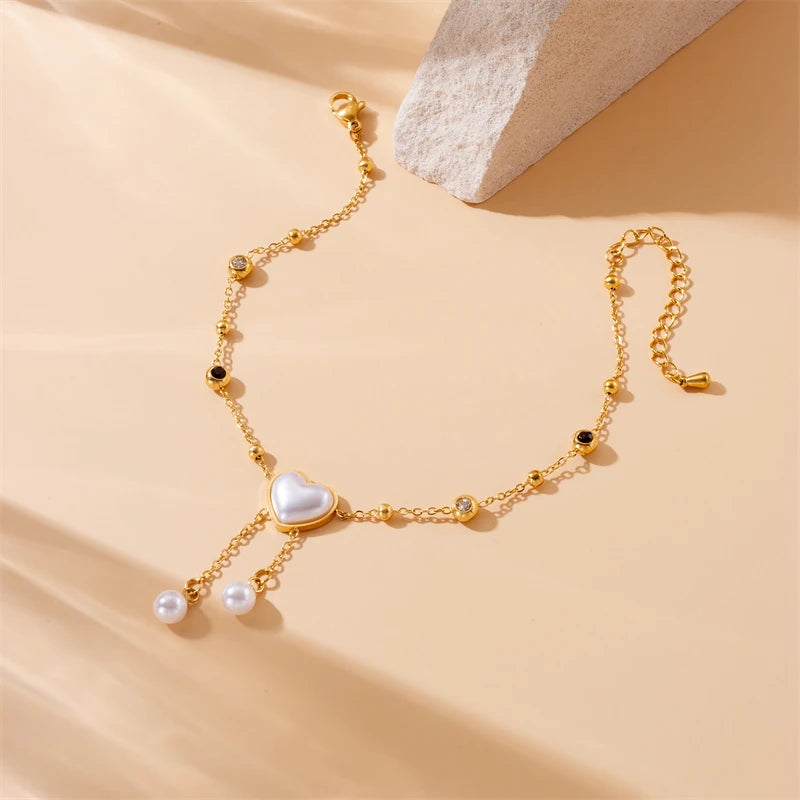 Circular Time Scale Anklets Waterproof
