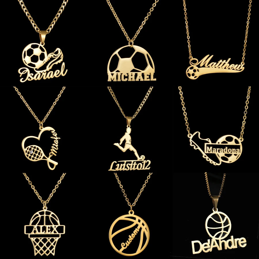 Personalized Name Sports Necklace