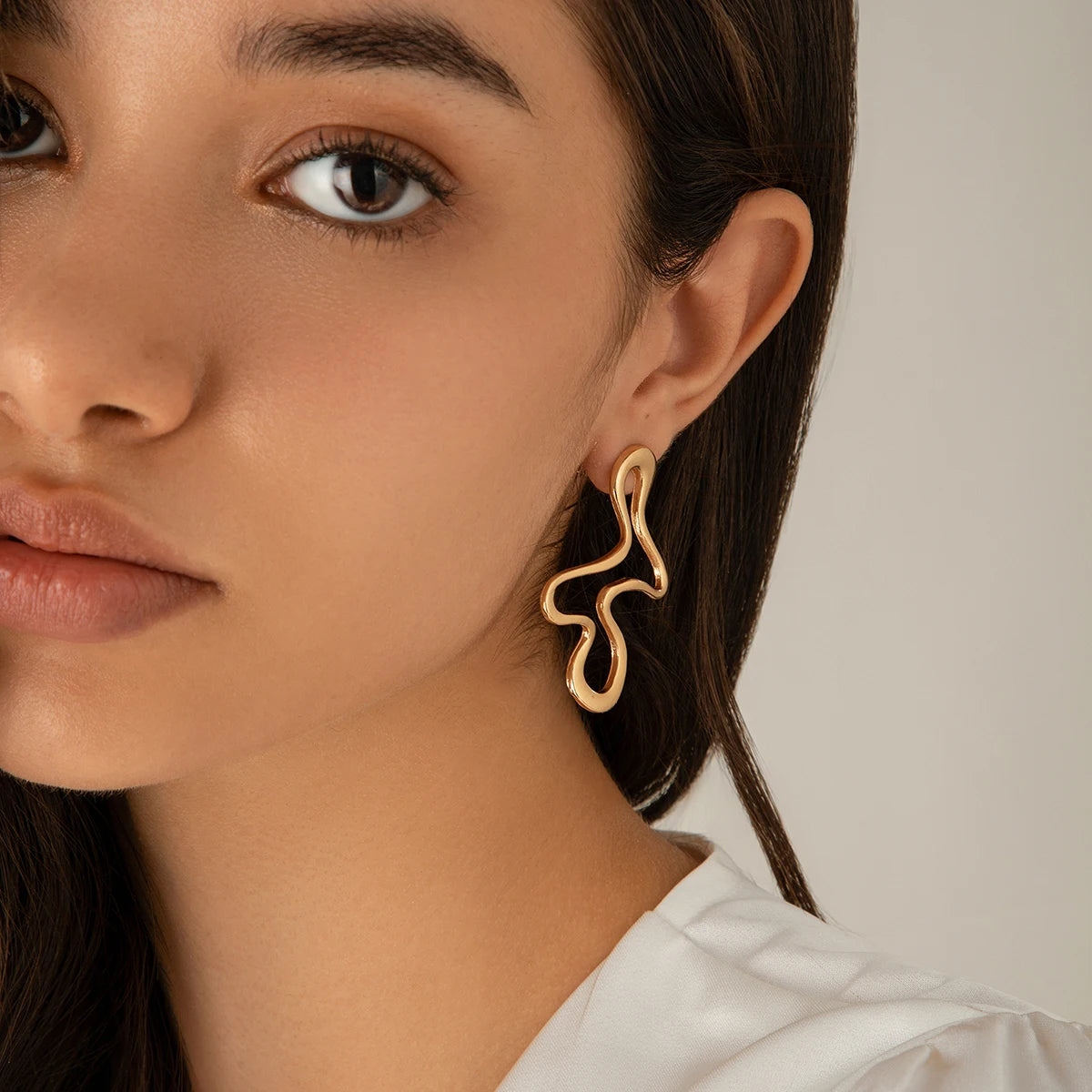 Irregular Waterdrop Stud Earrings