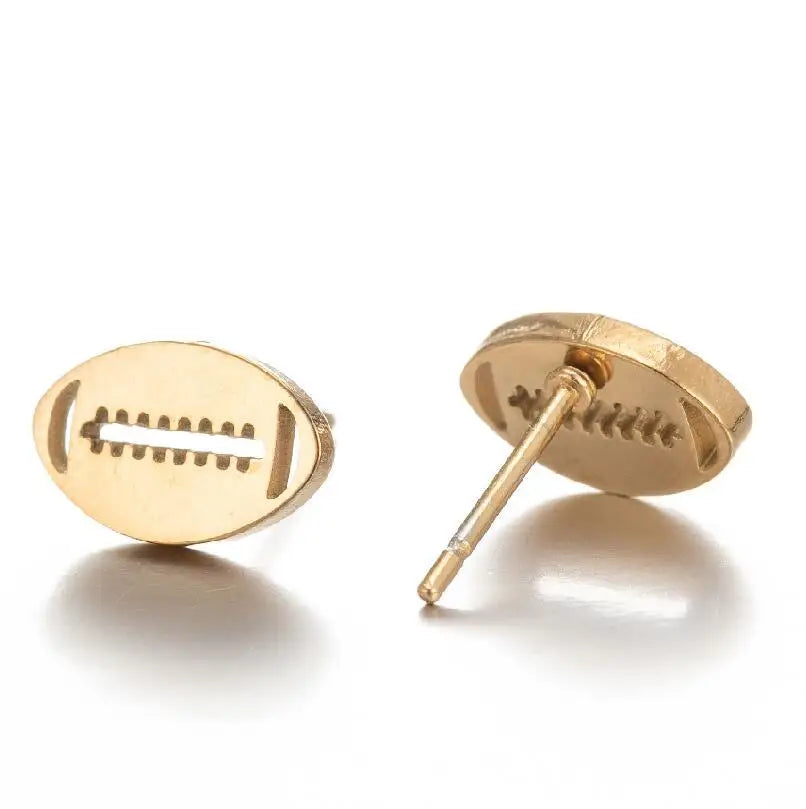 Stainless Steel Sports Stud Earrings