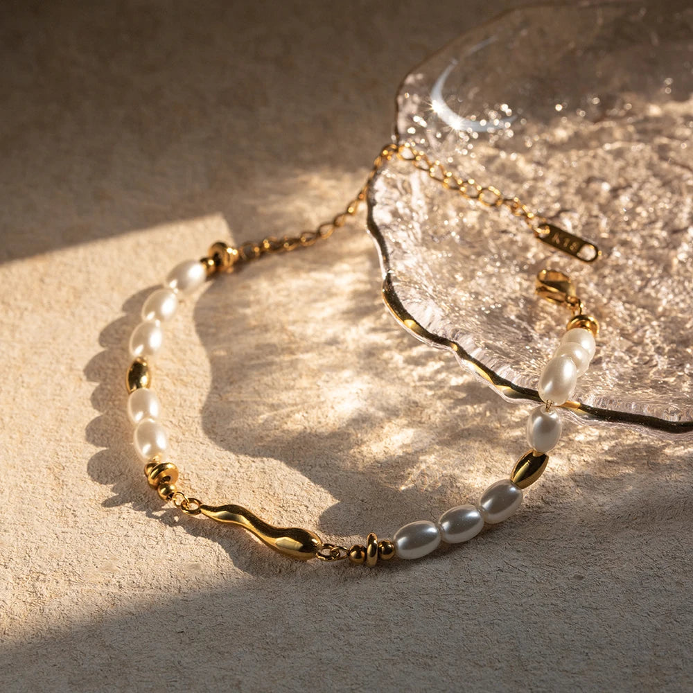 18k Gold Plated Water Drop Bracelet Waterproof