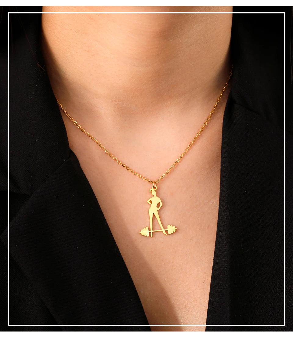 Women's Weight Lifting Necklace