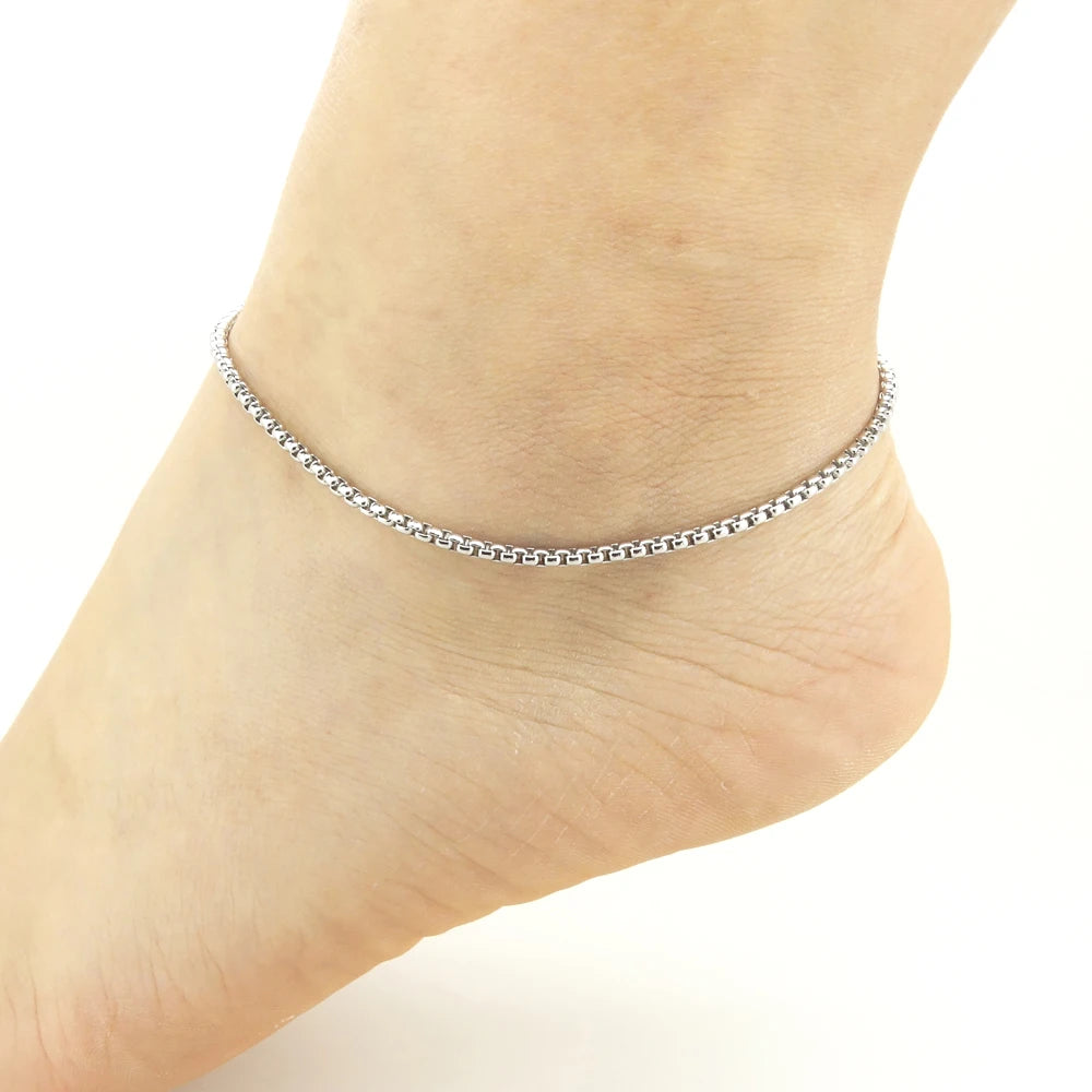 18K Gold Plated ROLO Chain Anklet Waterproof