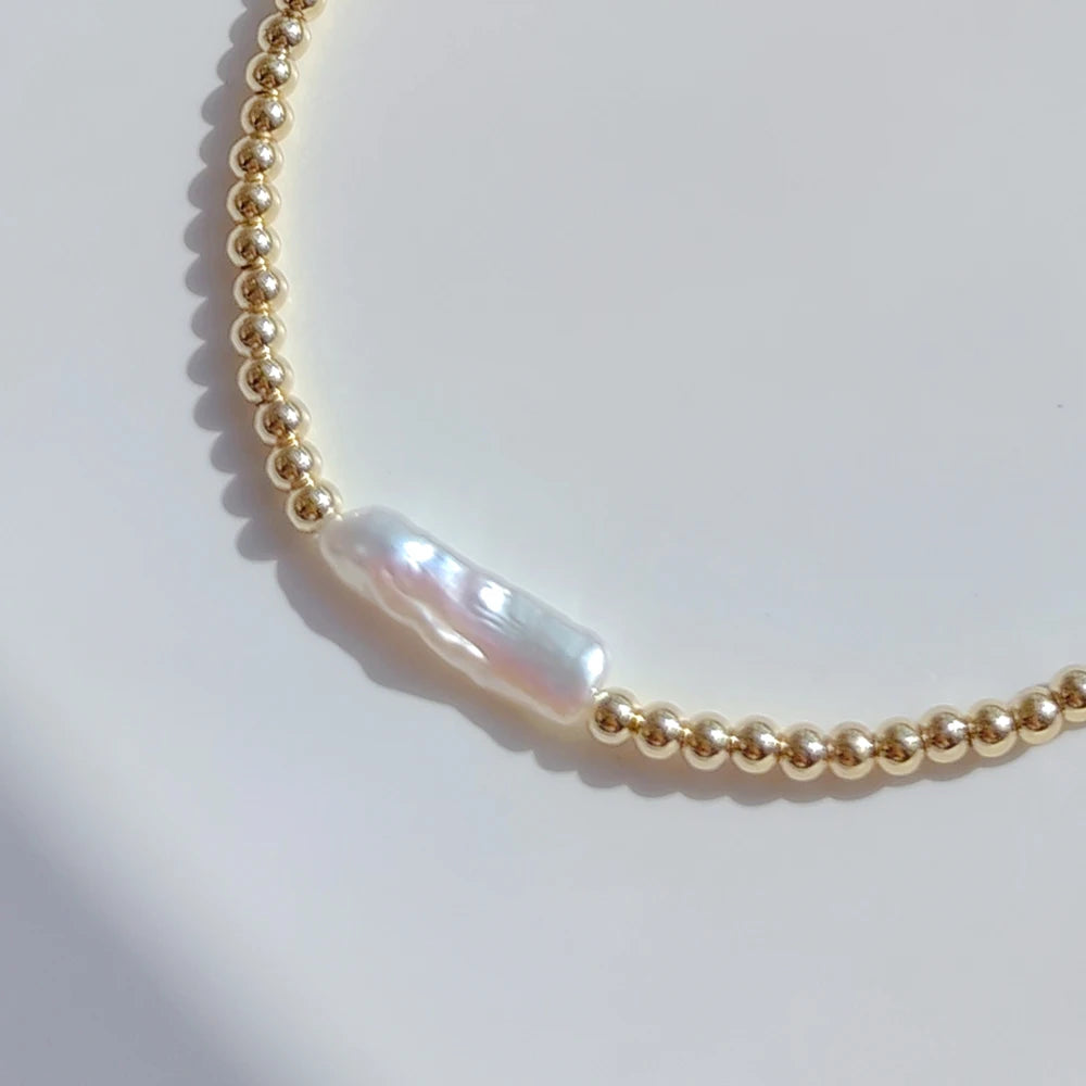 Gold Plated WATERPROOF Pearl Choker