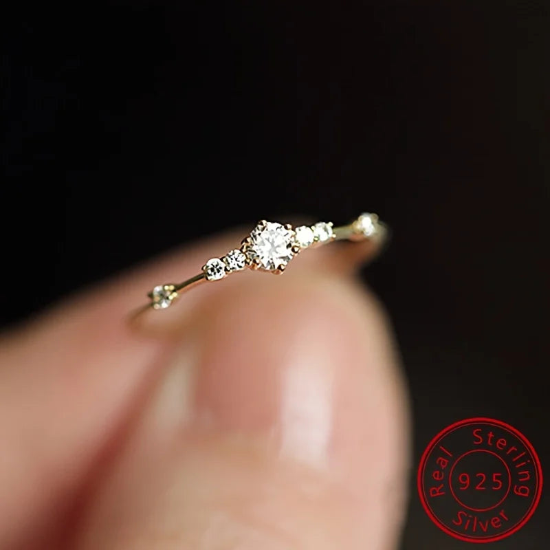 925 Sterling Silver Ring 14k Plated