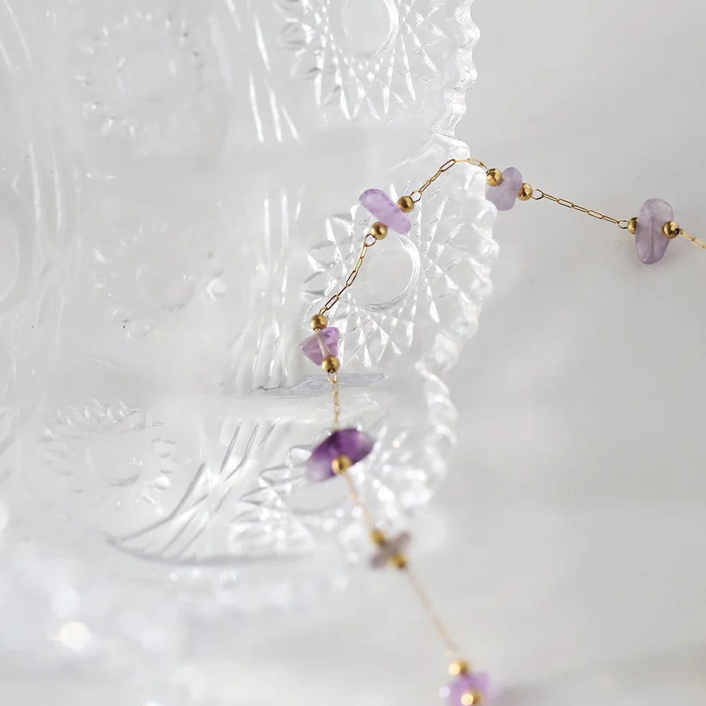 Amethyst Anklet Waterproof