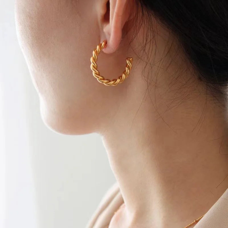 18K Gold Plated Waterproof Vintage Earrings