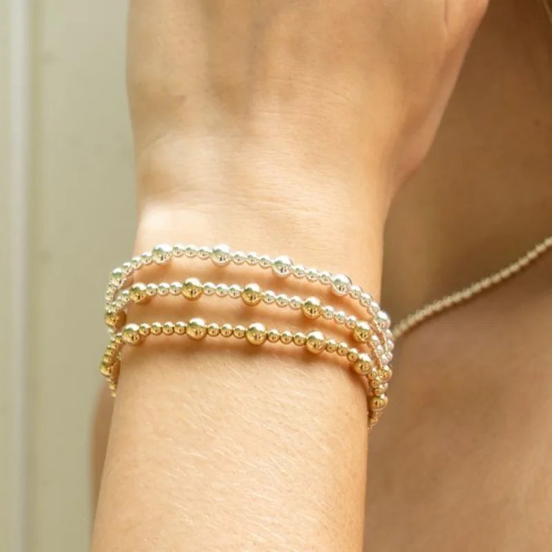 18 K Waterproof Gold Plated Beaded Bracelet