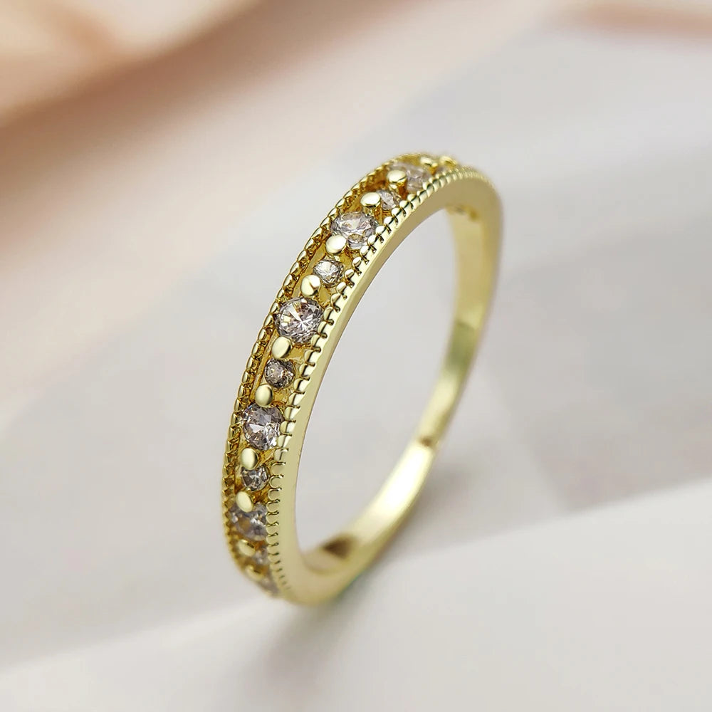 Dainty Midi CZ Stackable Rings
