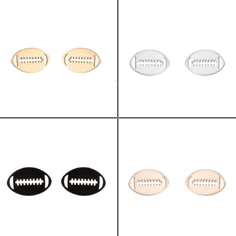 Stainless Steel Sports Stud Earrings