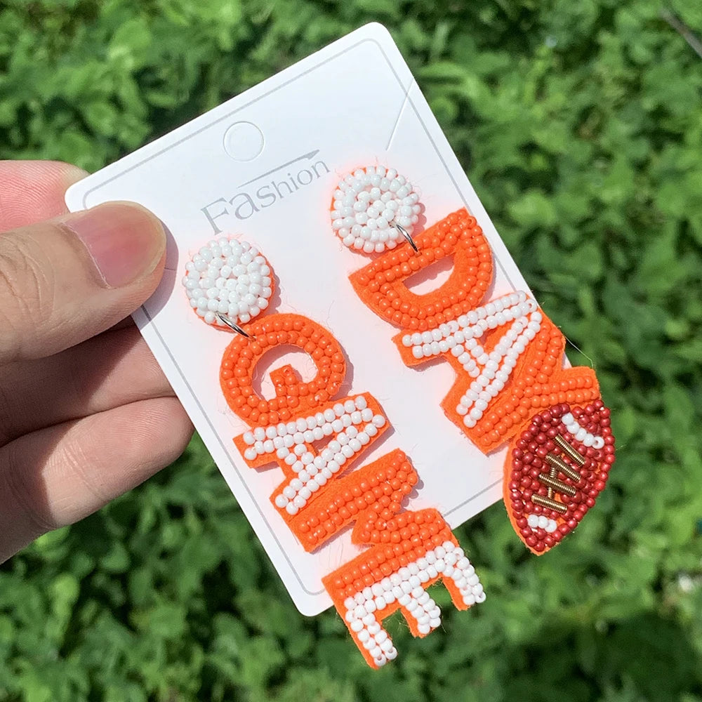 Beaded Gameday Earrings