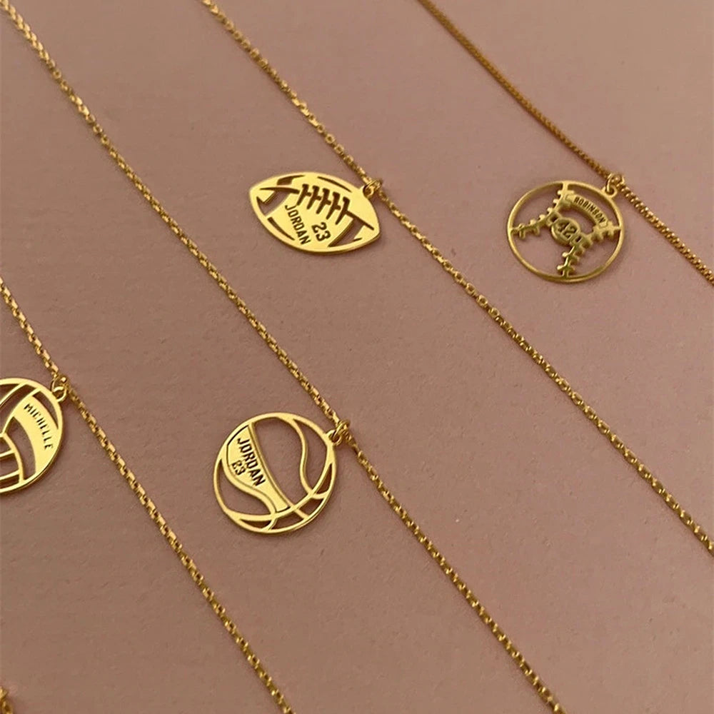 Customizable Sports Pendant Necklace