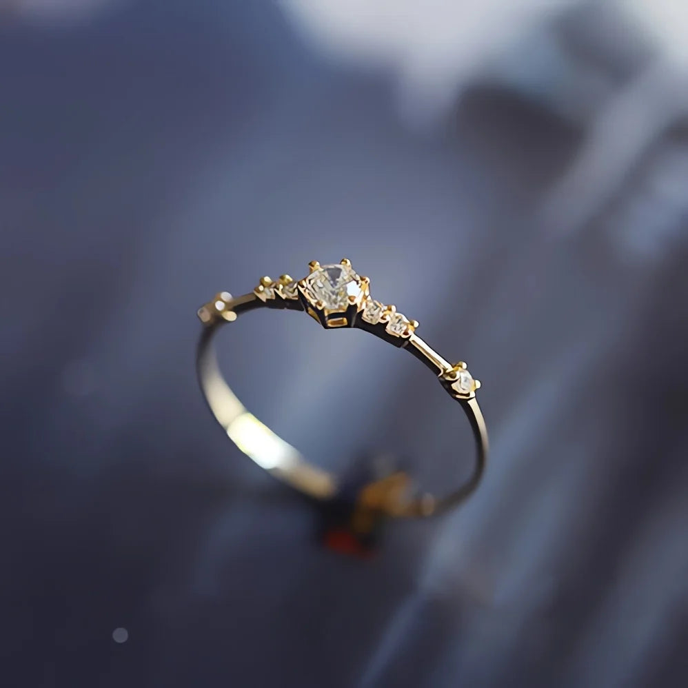 925 Sterling Silver Ring 14k Plated