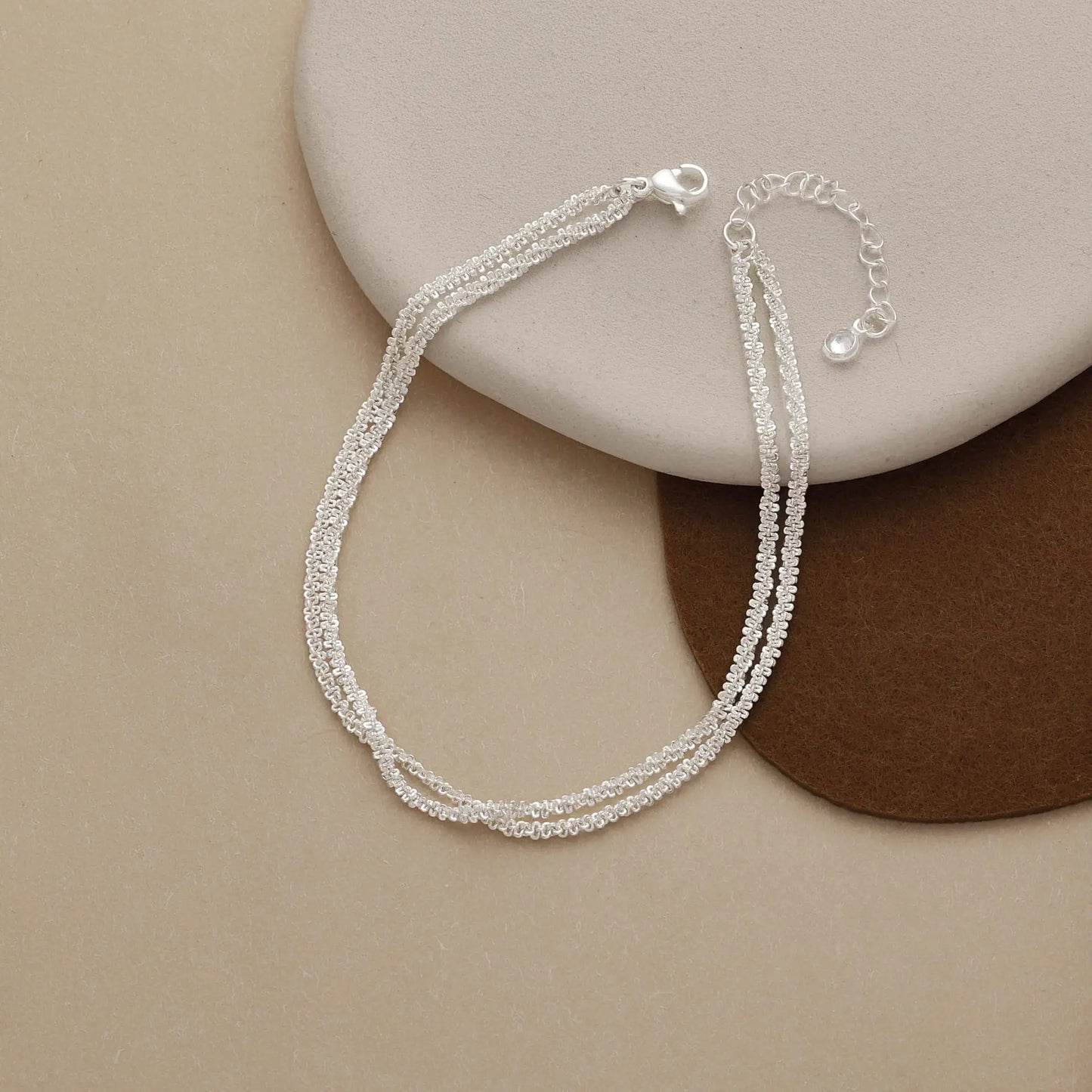 14K Gold Plated Cuban Link Chain Anklets Waterproof